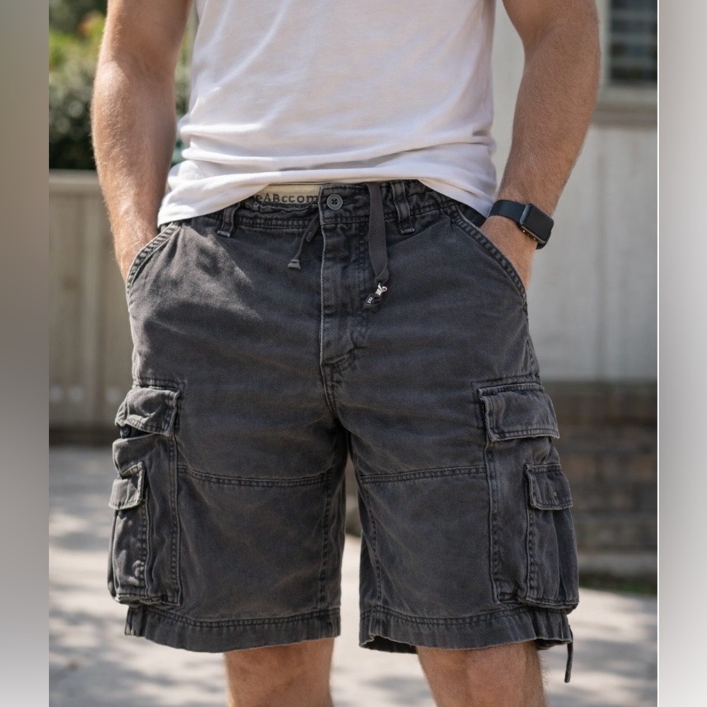 Abercrombie & Fitch Dark Gray Cargo Shorts Vintage (mens 36)